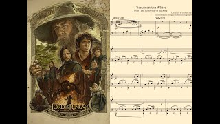 The Fellowship of the Ring  Saruman the White ♪Piano Sheet Music♪ [upl. by Haelat]