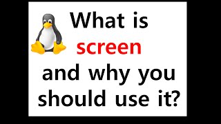 What is screen and how to use it to manage jobs [upl. by Picker]