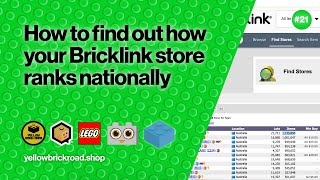 How To Find Out How Your Bricklink Store Ranks Nationally  LEGO Bricklink amp Brick Owl Series [upl. by Terrell148]