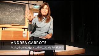 Andrea Garrote actriz dramaturga y codirectora de la obra quotPundonorquot [upl. by Eciruam]