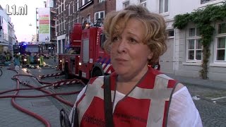 VIDEO Uitslaande brand in herenhuis Maastricht 21aug2015 [upl. by Yalahs]