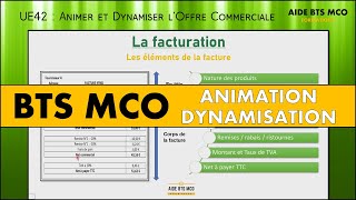 AIDE BTS MCO  Les éléments indispensables dune facture  U42 ANIMATION et DYNAMISATION [upl. by Gnel]