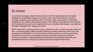 PHTHALATES CHEMISTRY GROUP PROJECT [upl. by Inol]