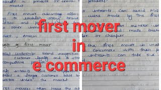 what is first mover advantage  first mover advantage in e commerce [upl. by Irpac]