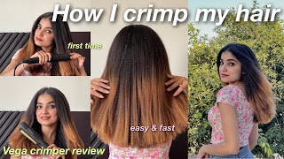 How to crimp your hair at home  Vega hair crimper Review  Shachi Kadyan [upl. by Ignatz]