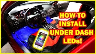 HOW TO Install MultiColoured LEDs Under Dash and Passenger Seating [upl. by Asiuol]