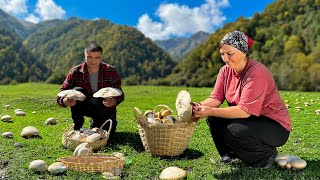 Rustic Family Cooking Outdoors in the Mountains of Azerbaijan [upl. by Taima]