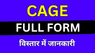 CAGE full form in Medical [upl. by Nithsa]