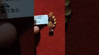 New latest design Marathi nath nathuni 18k750 hallmark goldjewelry youtubeshort [upl. by Cawley]