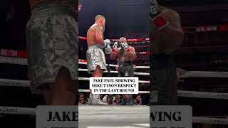 JAKE PAUL SHOWING MIKE TYSON RESPECT IN THE LAST Round miketyson jakepaul loganpaul Netflix [upl. by Oster416]