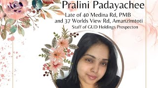 Funeral service of the late Pralini Padayachee [upl. by Araik]