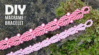 Elegant Leaf Macramé Bracelet Tutorial by Macrame School [upl. by Llen253]