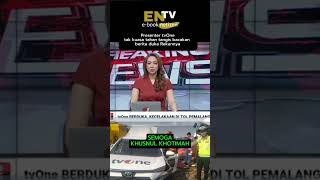 Presenter tvOne tak kuasa menahan air mata saat membaca berita duka Rekannya kecelakaantvone [upl. by Berliner890]