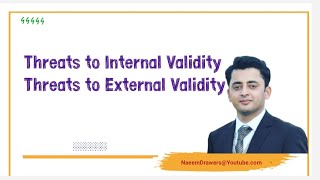 Threats to Internal Validity Threats to External Validity  History threat maturation threatetc [upl. by Nodla]