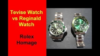 Tevise Watch vs Reginald Watch Rolex Homage [upl. by Malkah]