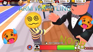 Roblox arm wrestling simulator Roblox viral [upl. by Oidivo]