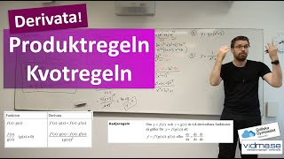 Matematik 4 PRODUKTREGELN OCH KVOTREGELN samt repetition av kedjeregeln [upl. by Enyawad]