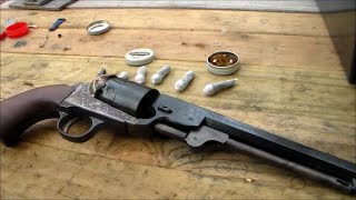 1851 Navy 36 revolver at 100 meters  the early history of replica gunmaking [upl. by Ibmat357]