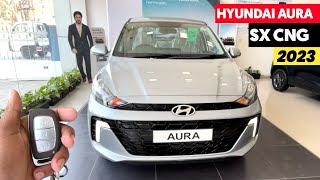 2023 HYUNDAI AURA SX CNG  FULL DETAILED REVIEW WITH ON ROAD PRICE 🔥 [upl. by Roxanne]