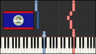 Belize National Anthem  Land Of The Free Piano Tutorial [upl. by Fitzhugh54]