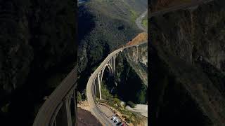 Aerial Shot Of Bixby Creek Bridge Vertical Video broll [upl. by Gage96]