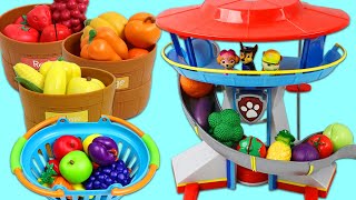 Paw Patrol Pups Learn Healthy Diets with Toy Fruits amp Veggies [upl. by Ambrosia531]