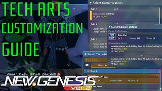 PSO2NGS Every Custom PA Tech Guide [upl. by Barabbas312]