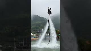 Flyboard montage  water jetpack water world this is to high shorts [upl. by Yentroc]