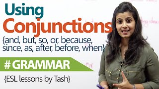 English Grammar lesson  Using Conjunctions correctly in sentences  free English Lessons [upl. by Adriaens]