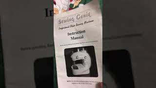 Sewing genie instruction manual [upl. by Denoting]