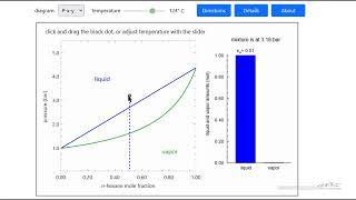 Pxy and Txy Diagrams for VaporLiquid Equilibrium Interactive Simulation [upl. by Haimes]