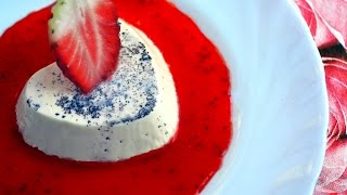 Panna Cotta with strawberry coulis recipe valentine day  spice it up ep 16 [upl. by Jacinto793]