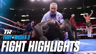 Tyson Fury Knocks Wilder Down 3 Times Finishes Him In Highlight Fashion Retains Belt  HIGHLIGHTS [upl. by Hnahk]