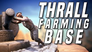 Farm Thralls ANYWHERE Small Thrall Farming Base  Conan Exiles Build Guide [upl. by Kciredec234]