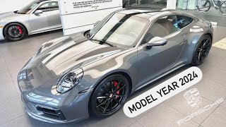 New 2024 Agate Grey Porsche 911 Carrera 4S  Walk Around [upl. by Ellenid358]