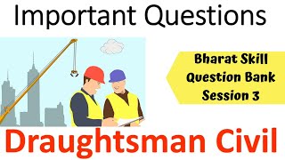 Important MCQ Draughtsman Civil  DMC important mcq  DMC ITI Trade Session3 Bharat Skill [upl. by Aehtela]