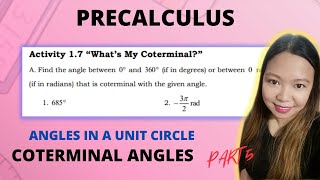 ANGLES IN A UNIT CIRCLE COTERMINAL ANGLES PART 5 [upl. by Terrijo]