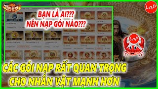 TLBB VNG  CÁC GÓI NẠP RẤT QUAN TRỌNG CHO NHÂN VẬT MẠNH HƠN KHI CHƠI THIÊN LONG BÁT BỘ VNG [upl. by Richlad845]