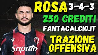 LA MIA ROSA IDEALE 343 250 CREDITI RUOLI E QUOTAZIONI FANTACALCIOIT LISTONE FANTACALCIO 20242025 [upl. by Ivel]