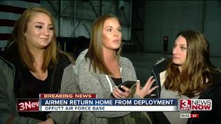 Families at Offutt welcome Airmen home for the holidays [upl. by Carilla]