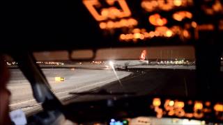 UTair569TakeOff from VnukovoCockpit viewBoeing 737500 [upl. by Shaum]