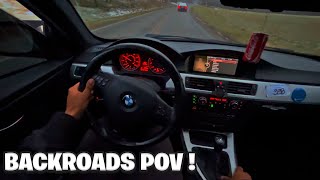 BIG Turbo BMW 335i Hits The TOUGUE Backroads [upl. by Enorahs]