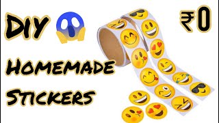 DIY Homemade Stickers  DIY Stickers  How To Make Stickers At Home  How To Make Own Emoji Stickers [upl. by Seravart159]