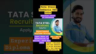 Tata Steel Gamharia TSG 2024 tata recruitment ratantata [upl. by Boatwright]