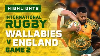 Highlights Wallabies vs England 2nd Test  Wide World of Sports [upl. by Yruoc]