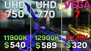 UHD 770 vs VEGA 7 vs UHD 750  Gaming Without a Graphics Card [upl. by Vincenz638]