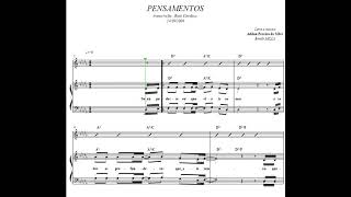 Pensamentos  Banda Milla  partitura coral  quatro vozes em pdf [upl. by Neitsabes]