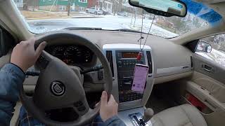 POV Drive Snow Drifting a Cadillac STS [upl. by Aihtibat]