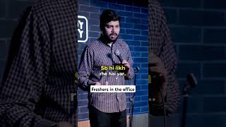 Freshers  Stand up comedy by Rishabh Goyal shorts standupcomedy comedy standup [upl. by Ifen]