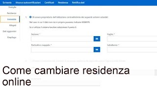 Come cambiare residenza online [upl. by Nylarad]